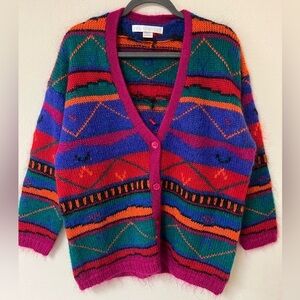 Vintage The Limited Cardigan Sweater Mohair Southwestern Aztec